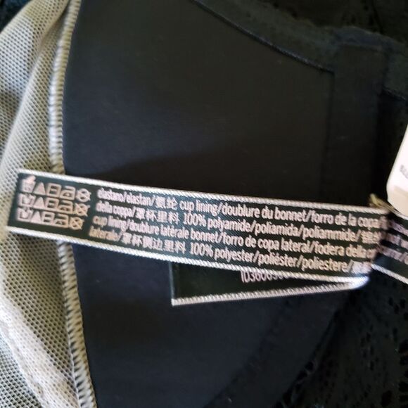 Victoria's Secret Very Sexy Lace Unlined Plunge Underwire Bra 34B Goth Black - Picture 12 of 13